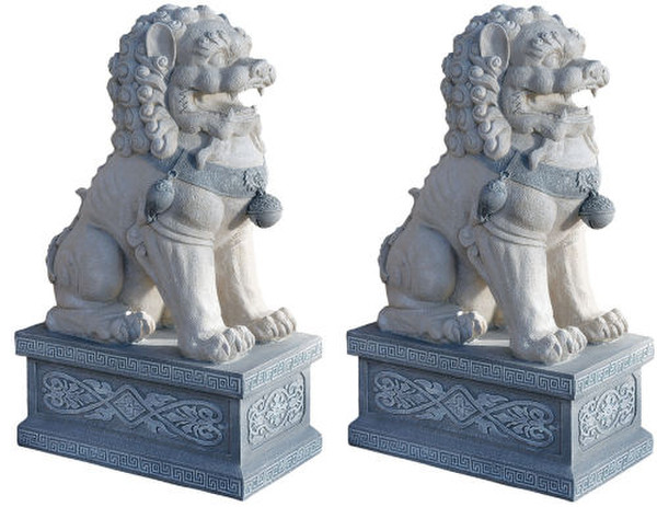 Giant Foo Dogs Sculptures Pair of Statuary